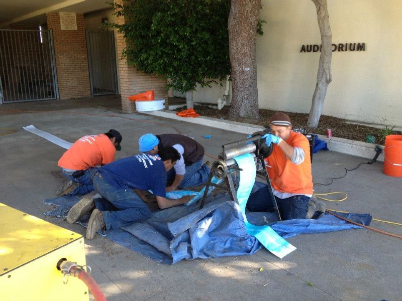 Trenchless sewer pipe replacement equipment used by BBC Rooter in Glendale, CA